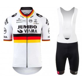 Fahrradbekleidung Radtrikot Kurzarm + Trägershorts 2021 Team Jumbo-Visma N003